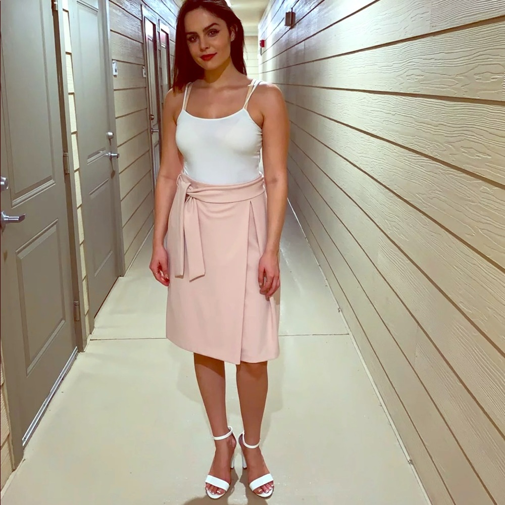 Worthington 4 Petite Blush Long Skirt